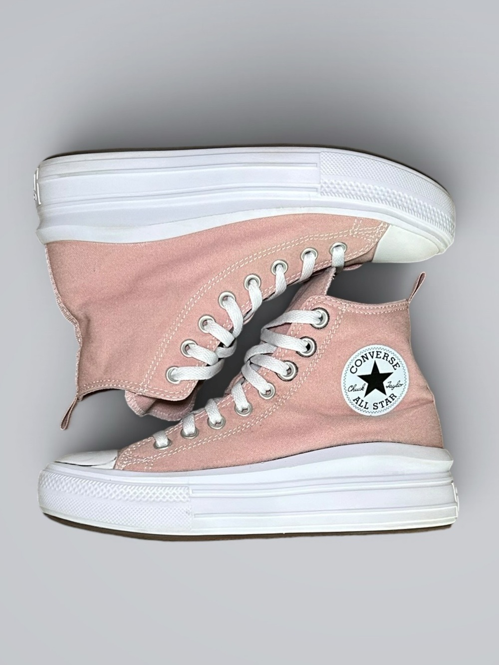 Converse Chuck Taylor All Star Move Platform Static Pink Big Kids 6